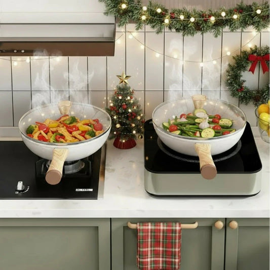 CERAMIQON – 30 cm ceramic non-stick pan with deep shape for gas & induction cookers