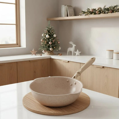 MAIFANTRIQ – Deep Non-stick Wok with Maifan Stone Coating made of Aluminum Alloy for All Stove Types