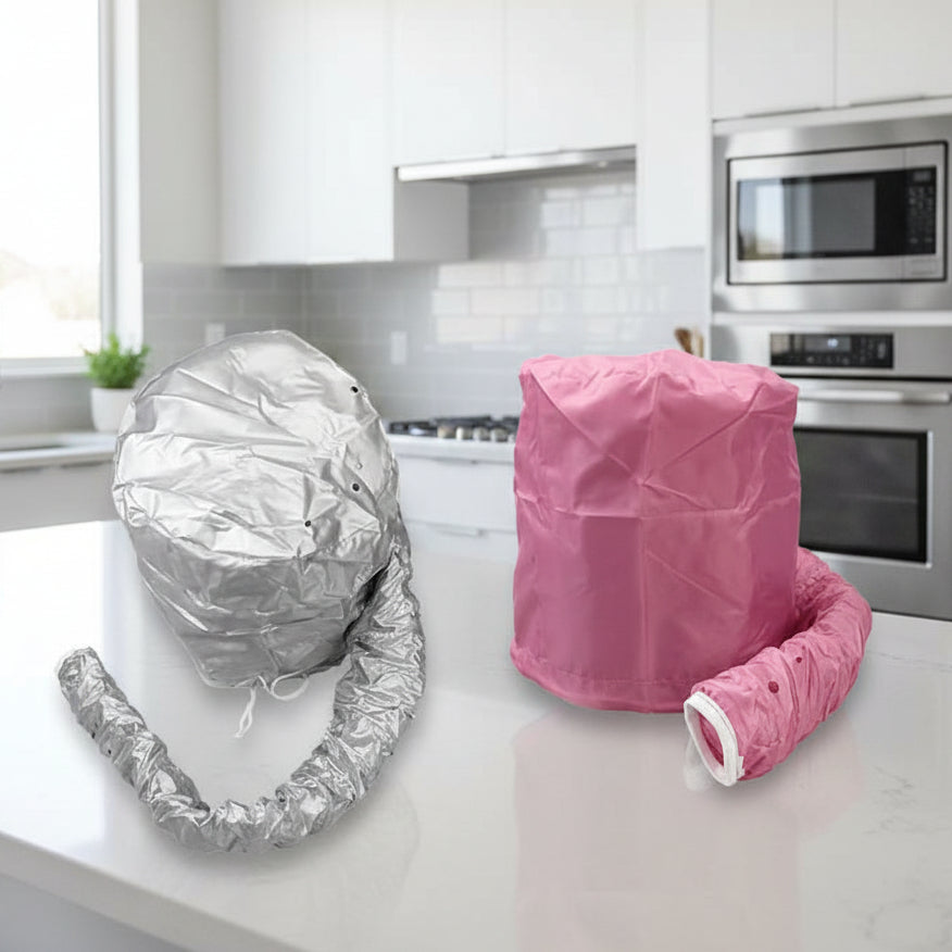 QuickDry - Set of 2 hairdryer caps | Fast & gentle drying for home & travelling