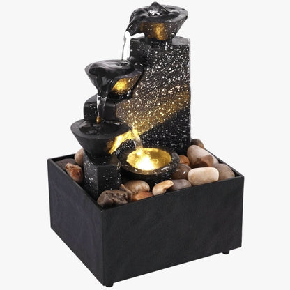 Waterfall fountain - calming & compact for a relaxed atmosphere