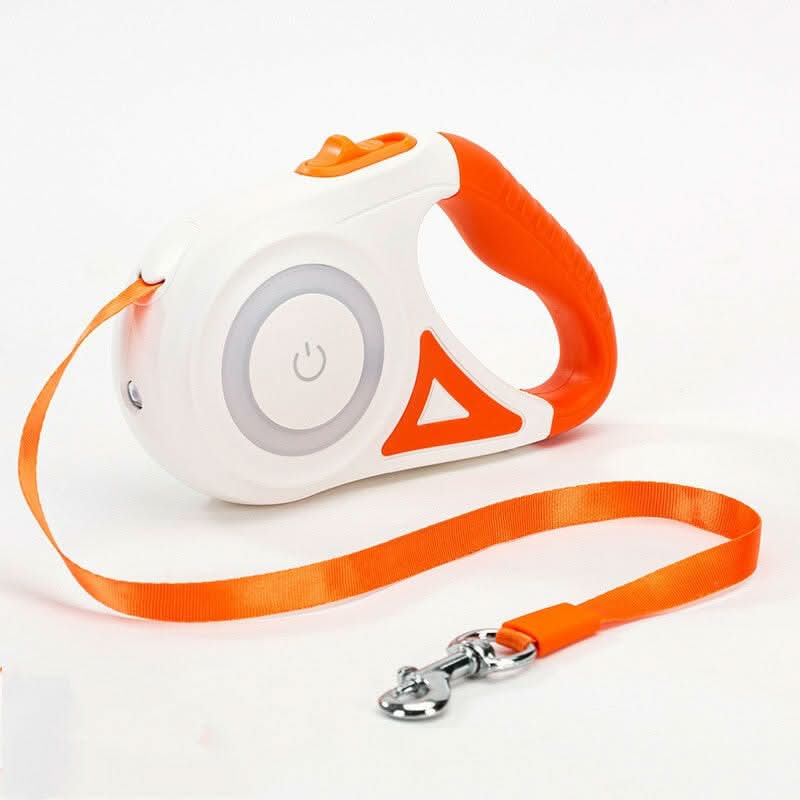 DogLight - Automatic dog lead with LED light, USB rechargeable battery & 3m length for safe walks