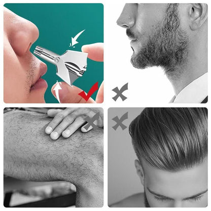 PROGRIM Nose Hair Trimmer - Painless stainless steel trimmer for nose & ear hair