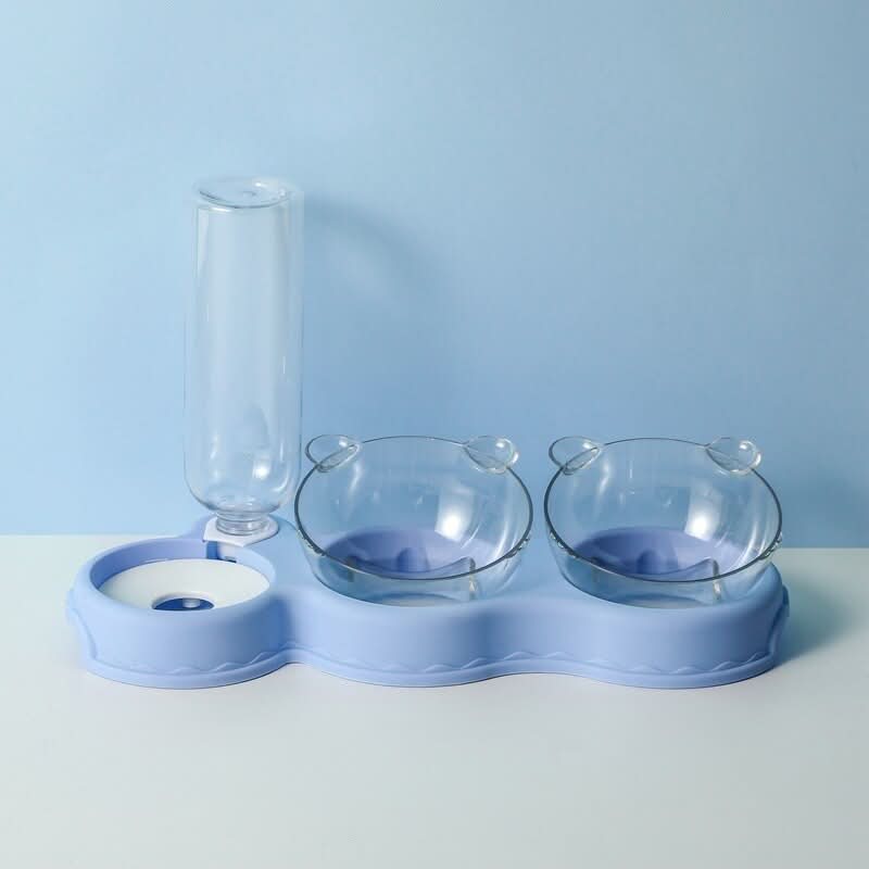 KARLFEAST - 3-in-1 feeding station with drinking dispenser & raised bowl