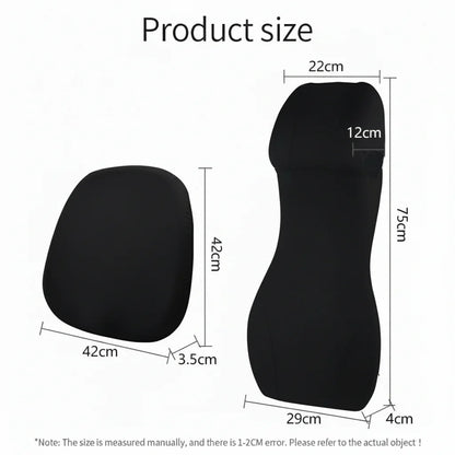 ERGOCARVE – Integrated Car Neck & Lumbar Support made of Memory Foam