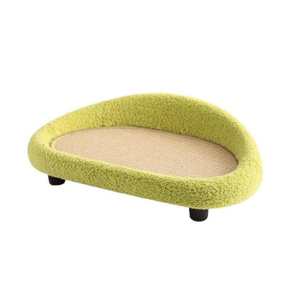 VelvetPaws Den – Stylish retreat with scratching surface & cozy cushion