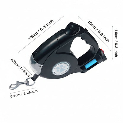 BRIGHTSTRIDE – LED Dog Leash with Integrated Flashlight for Safe Walks