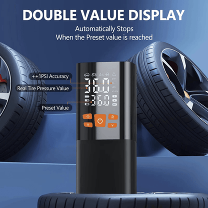 INFLATIQ – Portable 180 PSI Air Compressor with 25000mAh Battery & Digital Pressure Display