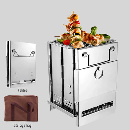 EcoCamp Folding wood stove - Portable stainless steel cooker