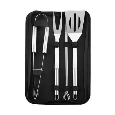 GrillMaster stainless steel utensil set - premium barbecue tools for outdoor use