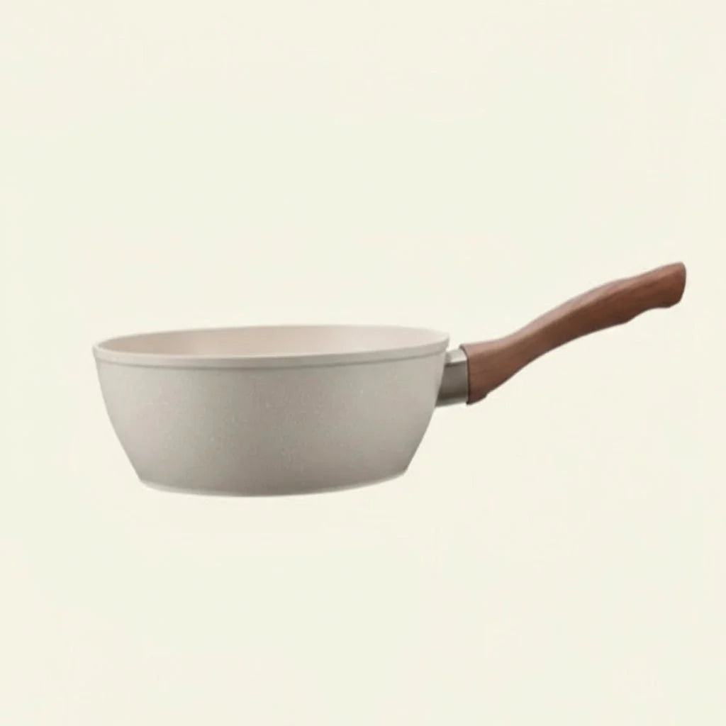 STONIQON – Deep Non-stick Pan with Medical Stone Coating Made of Stainless Steel for Gas and Induction Stoves