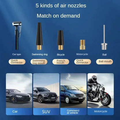 Wireless Air Pump with Touchscreen - Portable air pump with 150psi for car & bike