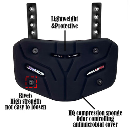 GRIDGUARD – American Football back protection plate for adults with shock absorption & ventilation system