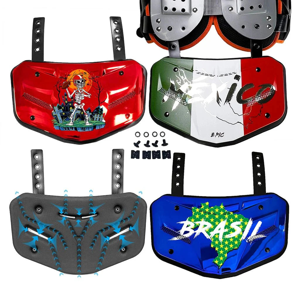 GRIDGUARD – American Football back protection plate for adults with shock absorption & ventilation system