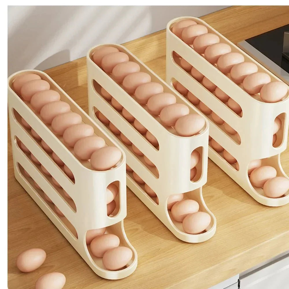 EGGSTAGE – 4-layer automatic egg dispenser for refrigerator organization