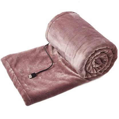 HeatEase USB Blanket - Portable heating blanket with 3 levels for travelling & at home
