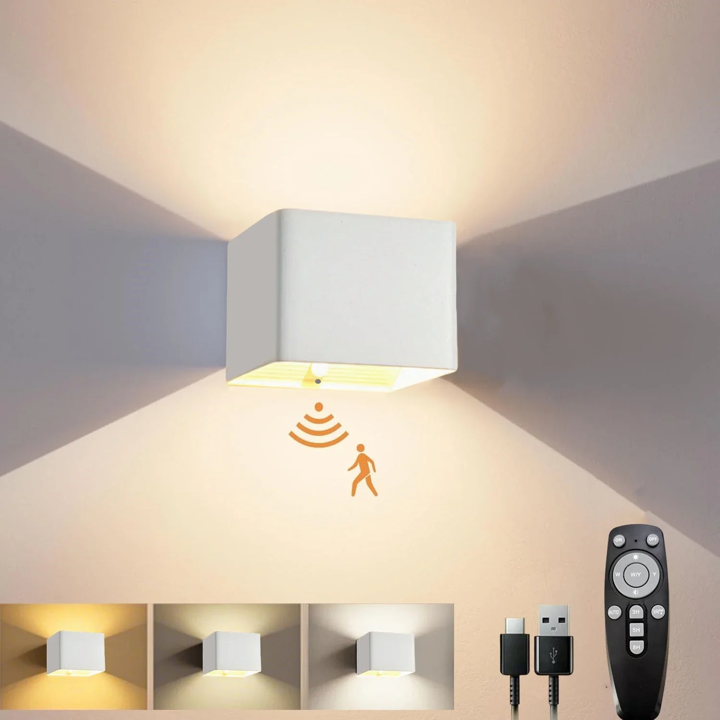 SENSEARC – Wireless LED Wall Light with Motion Sensor & 4000 mAh Battery