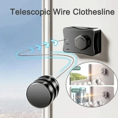 EasyHang Retractable clothesline - Space-saving, wall-mounted tumble dryer