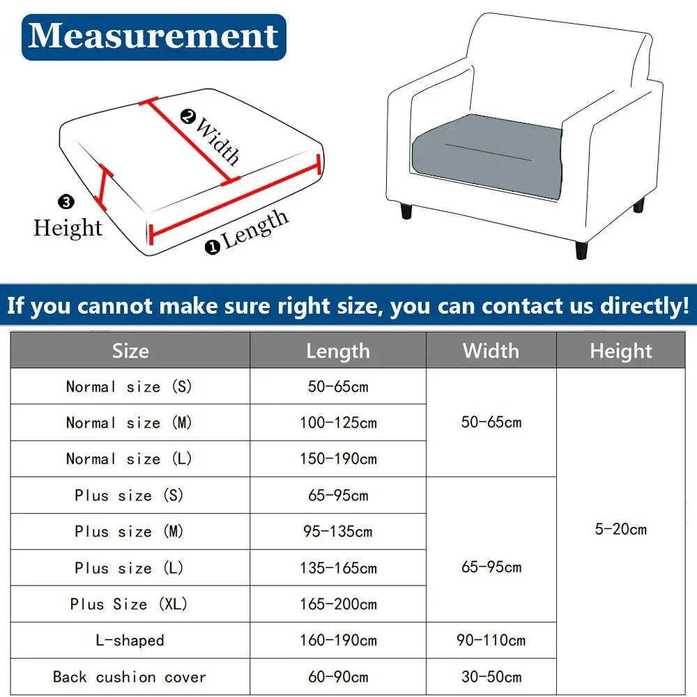 JACQUARDFIT – Elastic jacquard sofa cover for seat cushions & all-around protection
