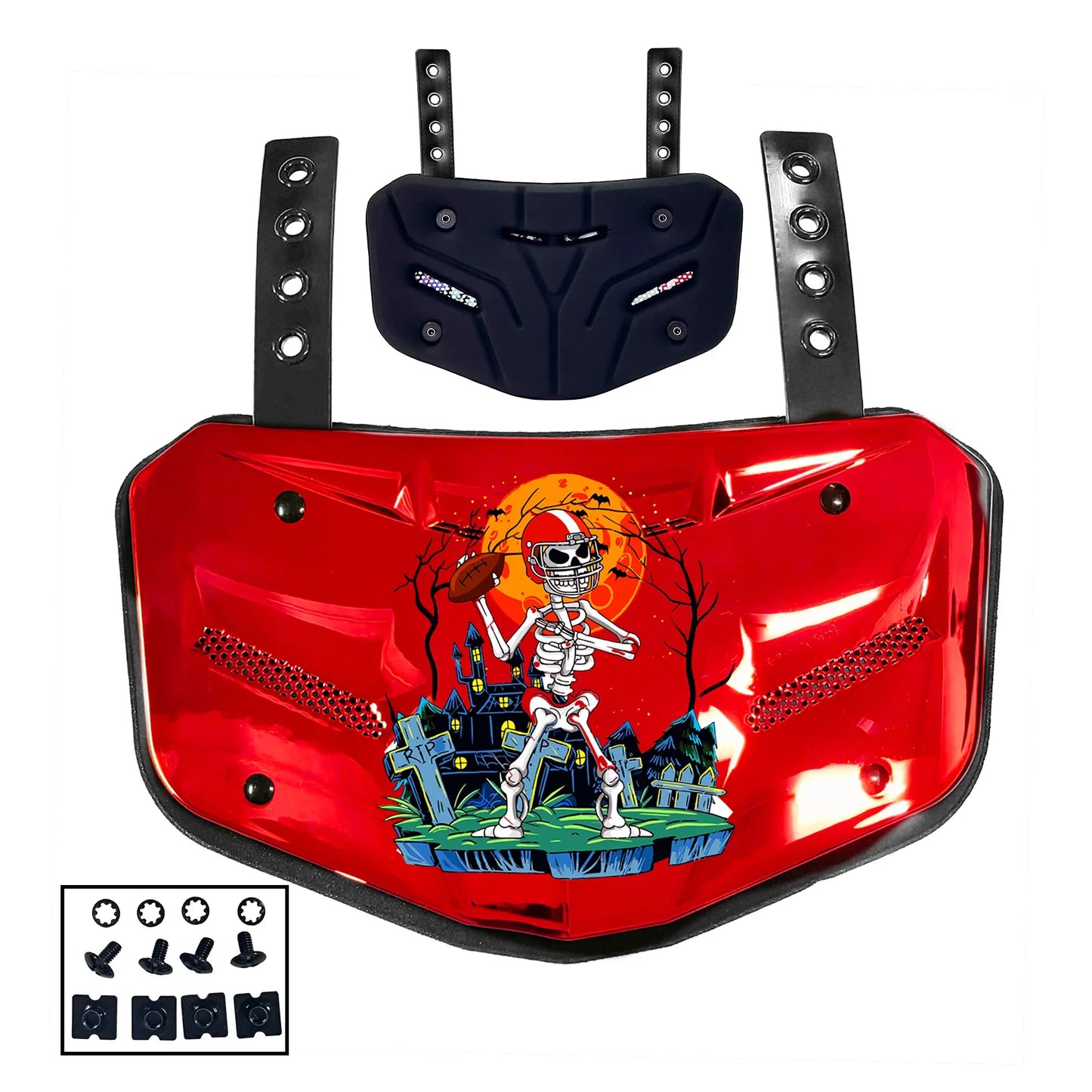 GRIDGUARD – American Football back protection plate for adults with shock absorption & ventilation system