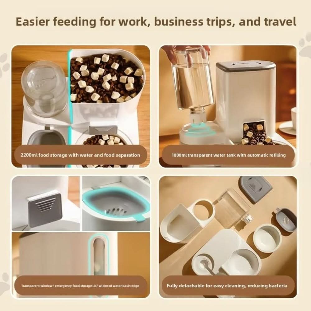 VITAFOUNT – Automatic Food & Water Dispenser for Pets