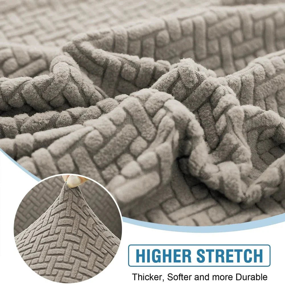 JACQUARDFIT – Elastic jacquard sofa cover for seat cushions & all-around protection