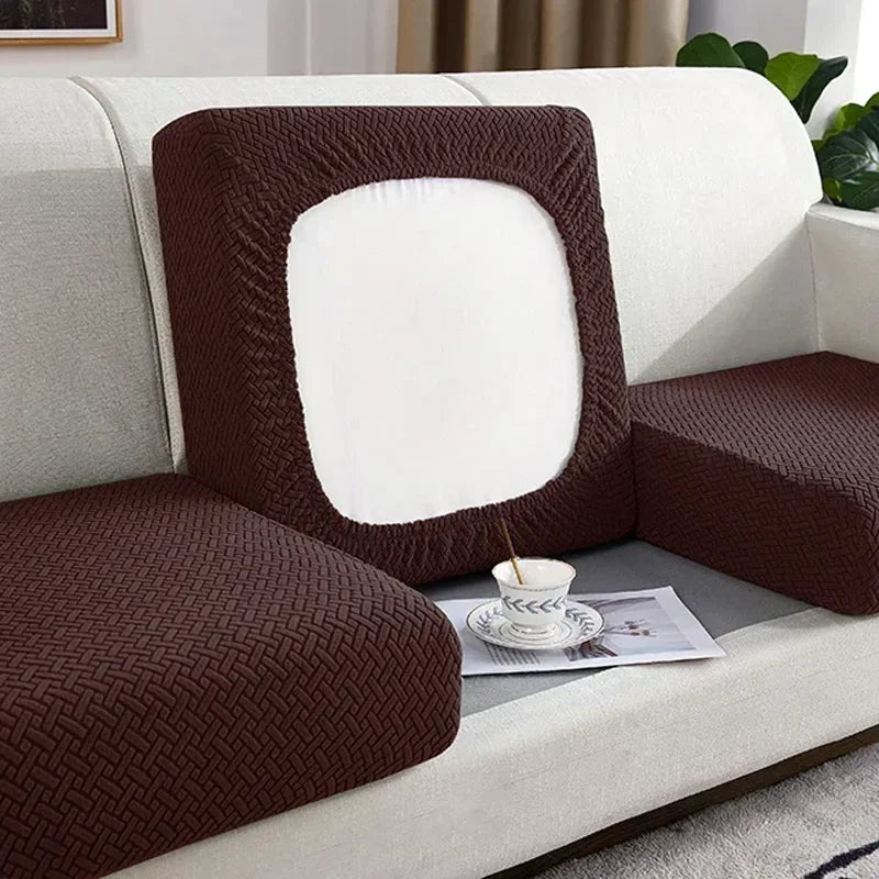 JACQUARDFIT – Elastic jacquard sofa cover for seat cushions & all-around protection