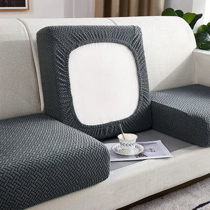 JACQUARDFIT – Elastic jacquard sofa cover for seat cushions & all-around protection