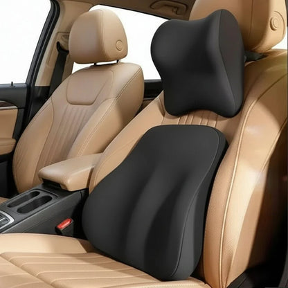 MEMORIDE – Memory Foam Car Neck & Lumbar Pillow for Maximum Comfort