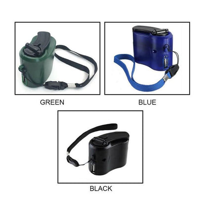 CRANKCHARGE – Portable Hand Crank Emergency Charger with USB & LED