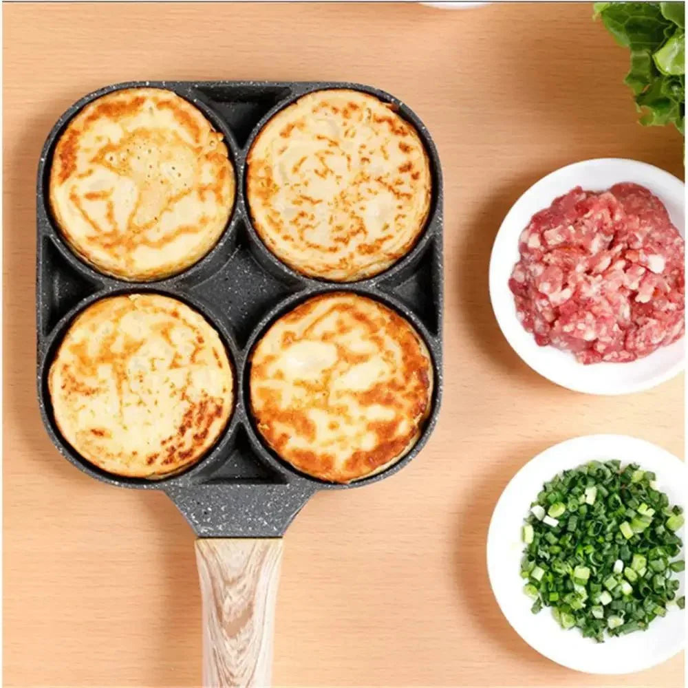 OMELIQON – 4-hole non-stick pan for omelets, burgers, steak & breakfast