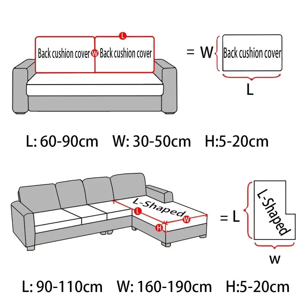 JACQUARDFIT – Elastic jacquard sofa cover for seat cushions & all-around protection