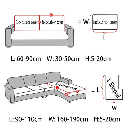 JACQUARDFIT – Elastic jacquard sofa cover for seat cushions & all-around protection