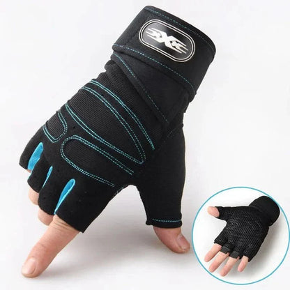 FITFLEX - Shock-resistant training gloves with wrist support | For weight training, fitness & cycling