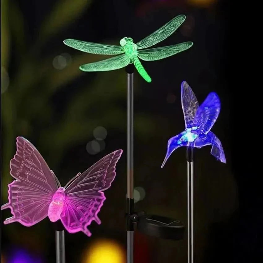 SolarGlow - Butterfly LED garden lamp