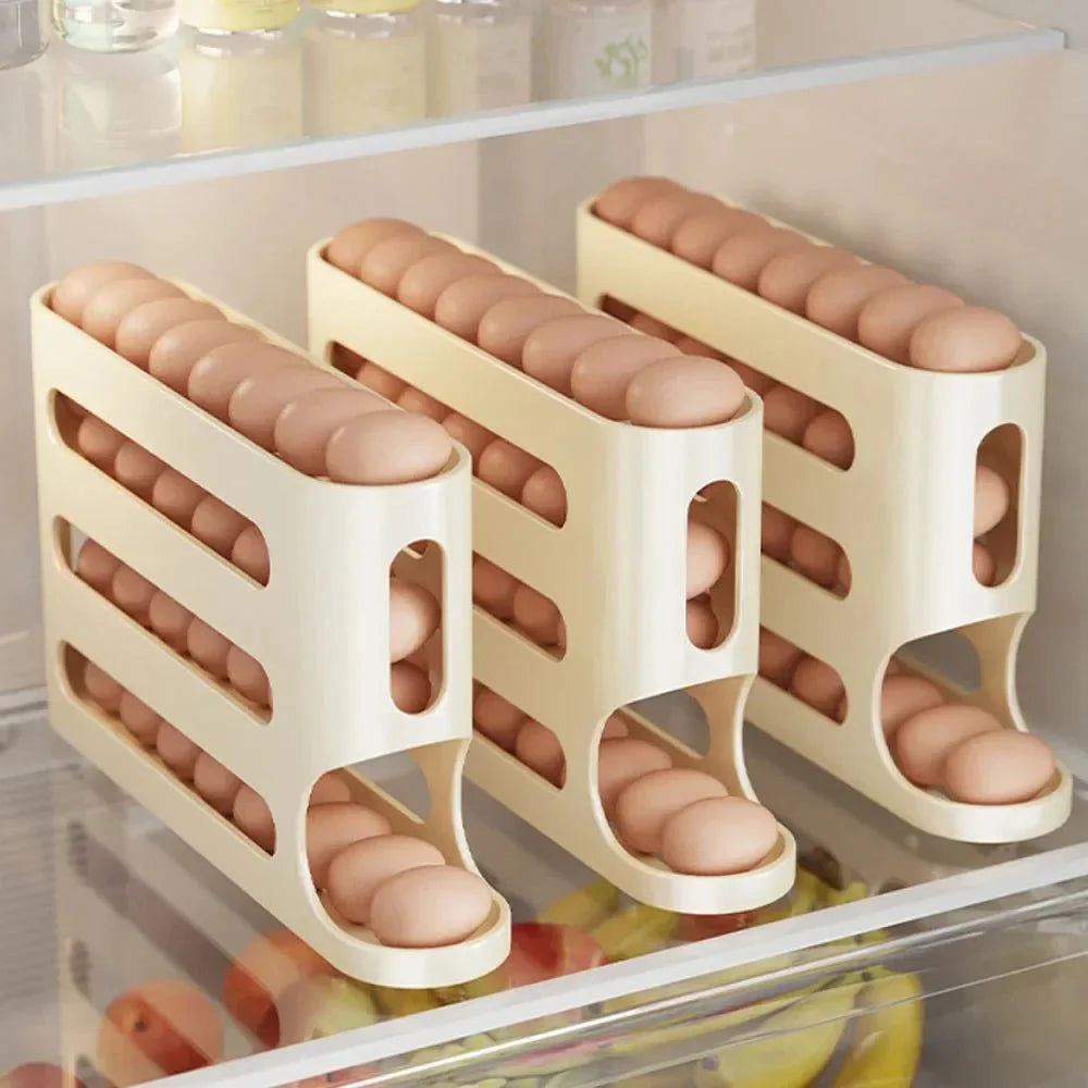 EGGSTAGE – 4-layer automatic egg dispenser for refrigerator organization