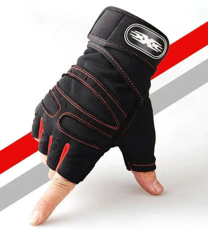 FITFLEX - Shock-resistant training gloves with wrist support | For weight training, fitness & cycling