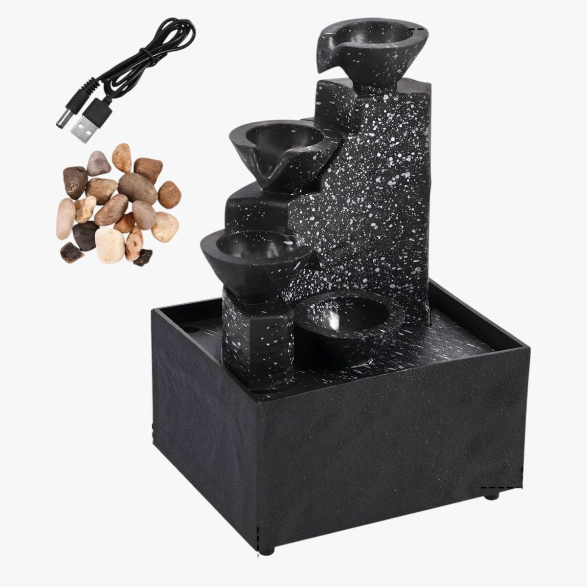 Waterfall fountain - calming & compact for a relaxed atmosphere