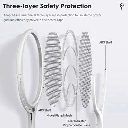 ZapGuard Mosquito Zapper - 5-in-1 mosquito repellent with insect swatter & LED lamp