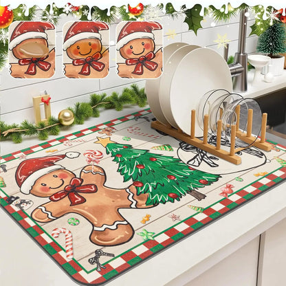 SNOWMATIQ – Christmas kitchen mat for drying & decorative purposes