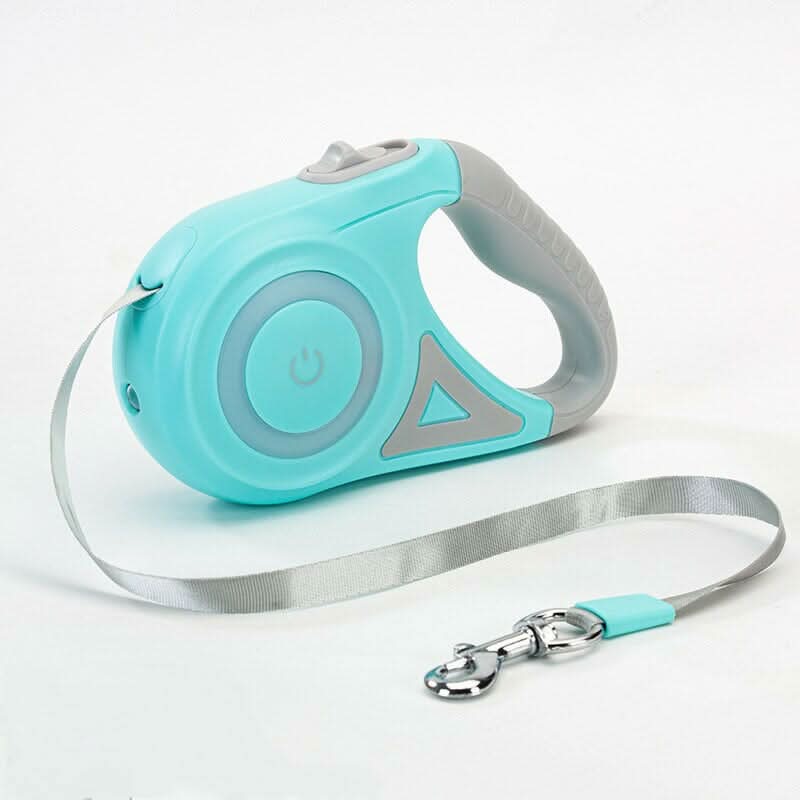 DogLight - Automatic dog lead with LED light, USB rechargeable battery & 3m length for safe walks