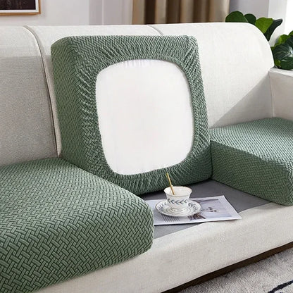 JACQUARDFIT – Elastic jacquard sofa cover for seat cushions & all-around protection