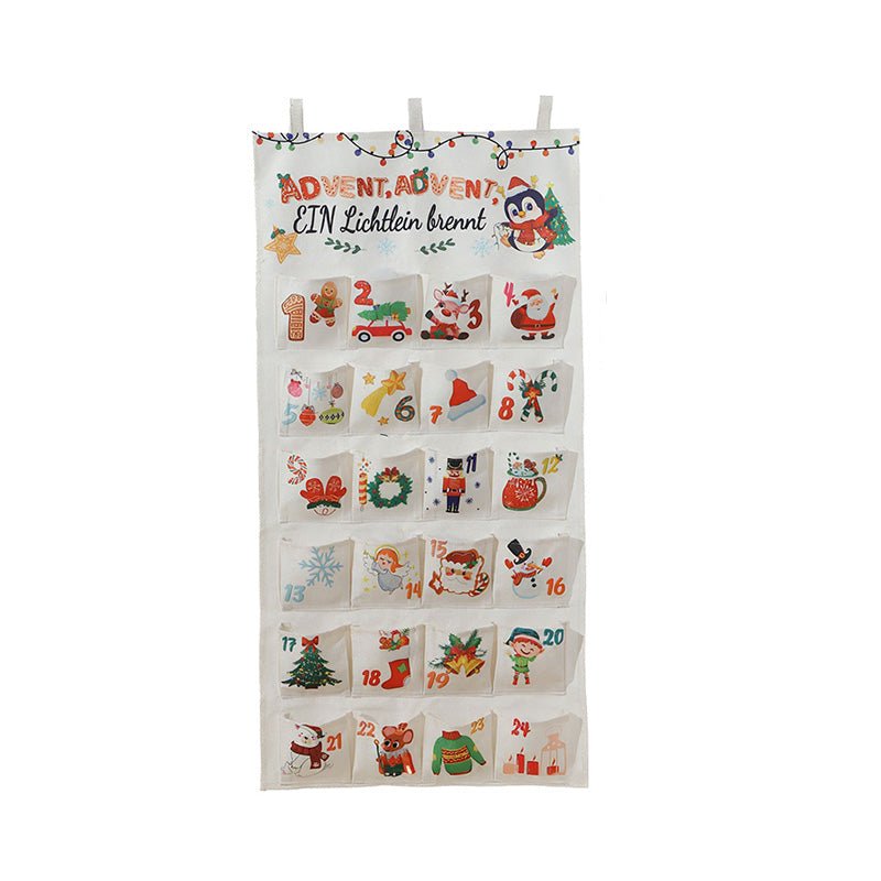 CREAFEST – DIY Advent calendar made of fabric with 24 pockets for Christmas