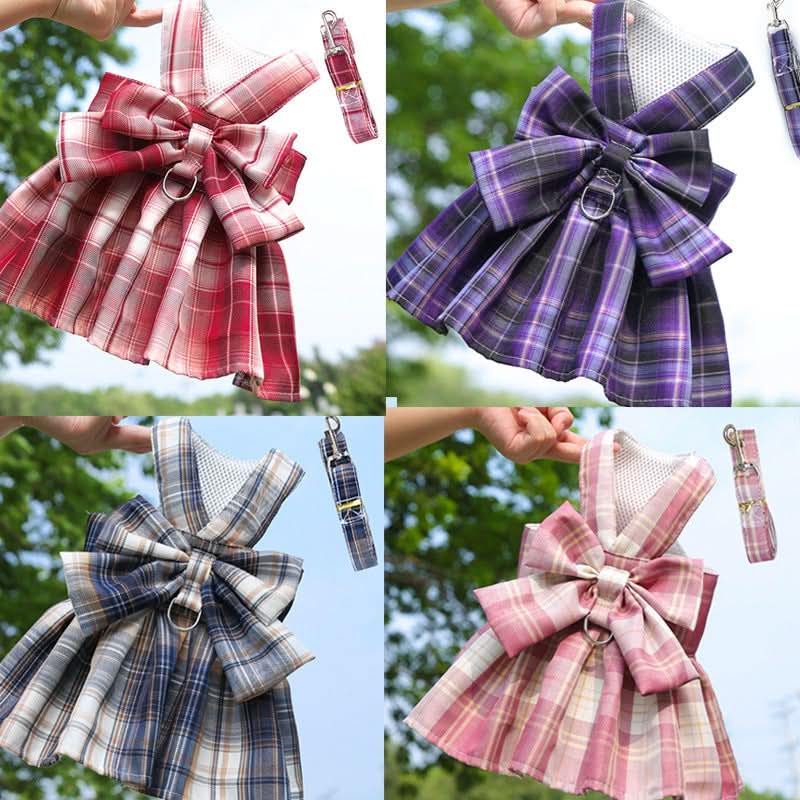 GRACEBOW – Adjustable Dog Harness with Elegant Bow for Stylish Walks