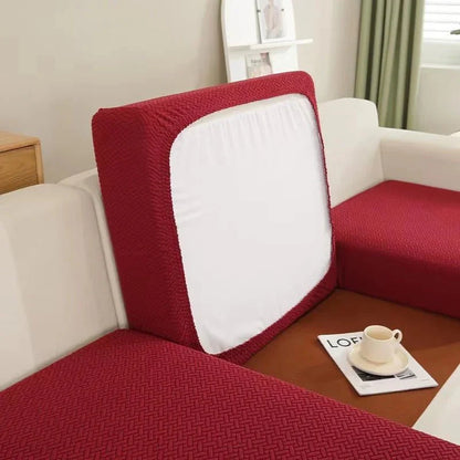 JACQUARDFIT – Elastic jacquard sofa cover for seat cushions & all-around protection