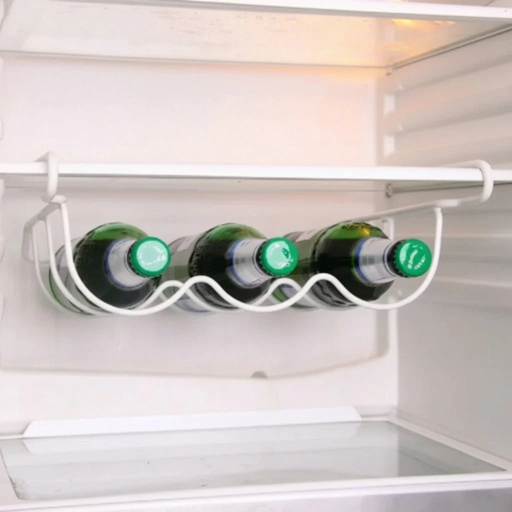 ROLLRACK – Space-saving rolling bottle holder for refrigerator shelves