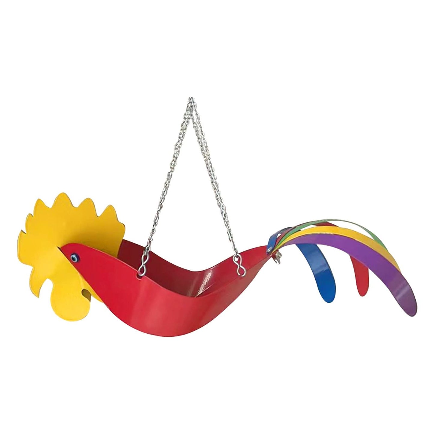 Hanging plant bowl - Colourful chicken design garden decoration