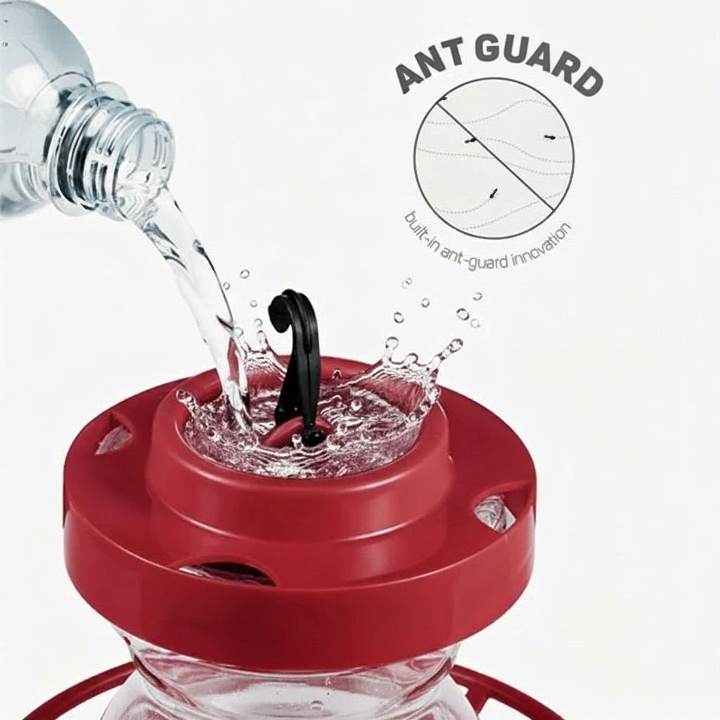 FLUTTERFEED – Bee-safe Hummingbird Feeder with Ant Protection & 473 ml
