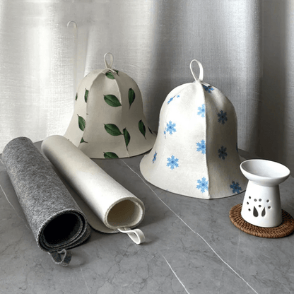 STEAMCALM – Heat-protective sauna cap in Russian style for relaxed sauna sessions