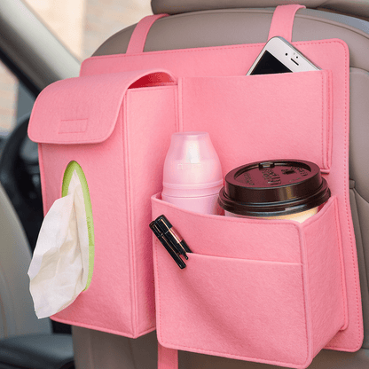 SEATSMART – Universally fitting car seat organizer with 4 storage pockets