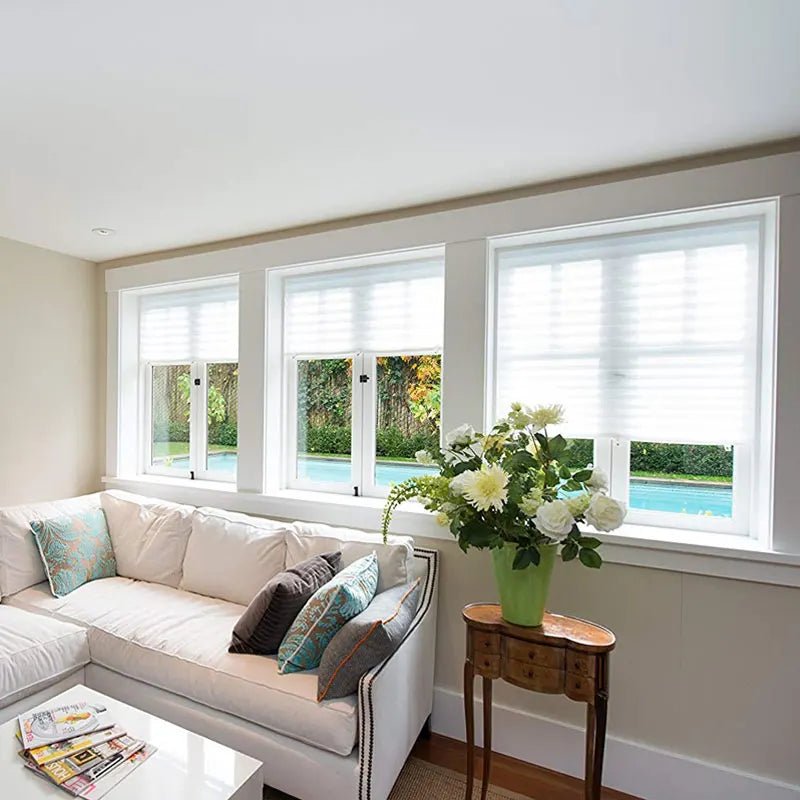SHADEFLOW – Versatile Self-Adhesive Pleated Window Blinds Made of Nonwoven Fabric